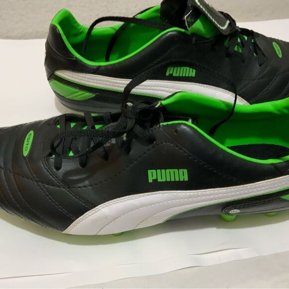 Puma Football Size 14US Esito Soft Ground Black Leather Boots Cleats - Picture 4 of 12